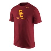 USC Trojans Nike Cardinal SC Interlock Football Core Cotton T-Shirt